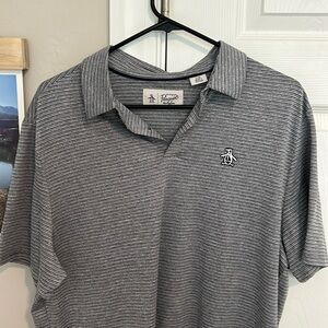 Men’s Original Penguin Performance shirt Size L. Gray/Black color